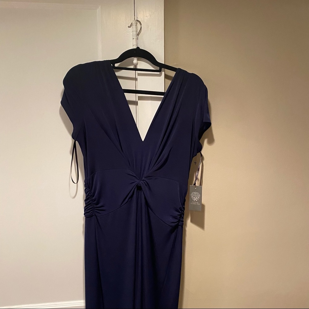 Vince Camuto Navy Flare Jumpsuit Size L